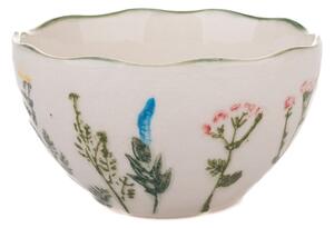 Bela porcelanasta skledica Flower Garden – Dakls