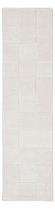 Slonokoščen ročno tkan volnen tekač 60x230 cm Checkerboard – Flair Rugs