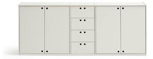 Kremno bela komoda 197x80x40 cm Wally – Teulat