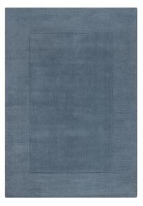 Temno modra ročno tkana volnena preproga 120x170 cm Textured Wool Border – Flair Rugs
