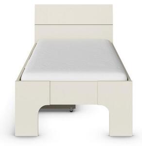 POSTELJA 90 cm x 200 cm , leseni material barve šampanjca
