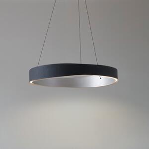 Lucande LED viseča svetilka Daelor, črna/aluminij, CCT, z možnostjo zatemnitve, zatemnjen, Črna, Dnevna soba / jedilnica, Kovina, Dizajn