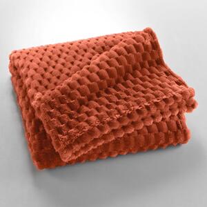 Odeja iz mikroflanele v barvi terakote 125x150 cm Mini Frosty – douceur d'intérieur