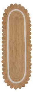 Ročno tkan tekač iz jute v naravni barvi/slonokoščen 80x230 cm Grace White – Flair Rugs