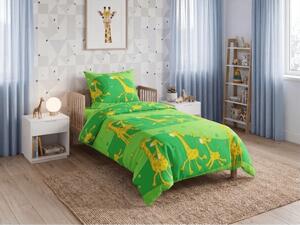 Bombažna posteljnina GIRAFFE zelena