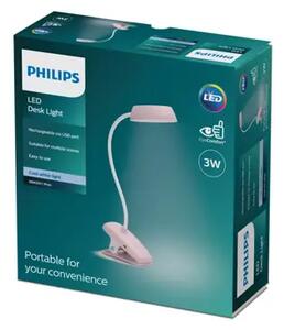 Donutclip DSK201 PHILIPS NAMIZNA SVETILKA ROZA PT 3W 40K USB 02 8719514396876