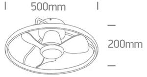 BIJELI STROPNI VENTILATOR S LED SVJETILJKOM 20W 28W CCT IP20 230V DM6300A/W/V