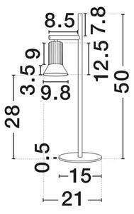 NAMIZNA SVETILKA LUVIA GU10 1x10W IP20 NL9011449