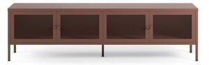 Bordo rdeča kovinska TV omarica 160x50x35 cm Fayna – Marckeric