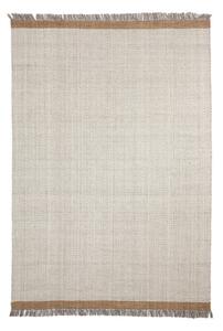 Kremno bela ročno tkana volnena preproga 200x300 cm Brina – Kave Home