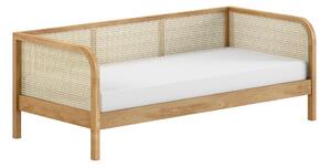 Postelja iz masivnega hrasta z letvenim dnom 90x200 cm v naravni barvi Olive Captain Rotan – Vipack