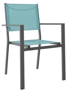 STOL aluminij antracit, modra