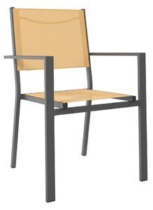 STOL aluminij antracit, rumena