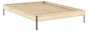 Zakonska postelja iz masivnega bora brez vzglavja z letvenim dnom 180x200 cm v naravni barvi Core – Karup Design