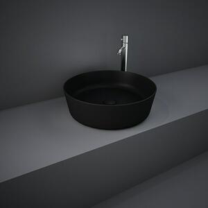 RAK Ceramics Feeling Namestitveno umivalno korito (Premer: 42 cm, Brez posebne glazure, Odprtina za armaturo: Brez, Brez izliva, Črne barve, Mat)