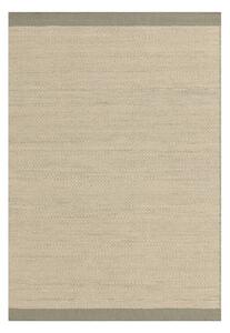 Kremno bela/žajbljevo zelena ročno tkana volnena preproga 160x230 cm Lima Sage – Asiatic Carpets