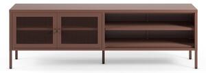Bordo rdeča kovinska TV omarica 160x50x35 cm Fayna – Marckeric