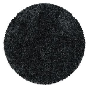 Antracitno siva okrogla preproga ø 120 cm Fluffy – Ayyildiz Carpets