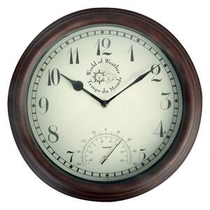 Zunanja stenska ura s termometrom Esschert Design Time