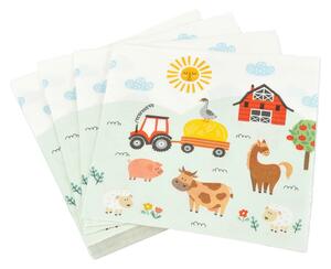 Prtički v kompletu 20 ks 33x33 cm Farm Animals – Homéa