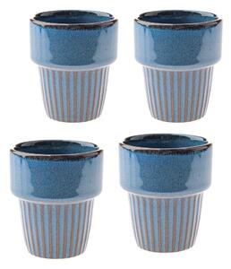Modre keramične skodelice v kompletu za espresso 4 ks 100 ml Tone – Dakls