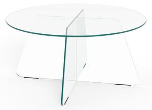 Steklena okrogla klubska mizica ø 80 cm Samos – Actona