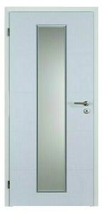 Doornite Sobna vrata s steklom Quadro (848 x 2.000 mm, Smer odpiranja: Levo, Bela, Satje, Lakirana površina)