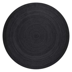 Črna obojestranska/ročno tkana okrogla preproga iz jute ø 200 cm Braided – Hanse Home