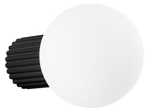 Črna stenska svetilka ø 12 cm Orbital – Sollux