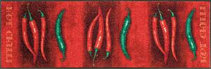KUHINJSKI TEKAČ Hot Chilli 60/180 cm potiskano siva, zelena, rdeča