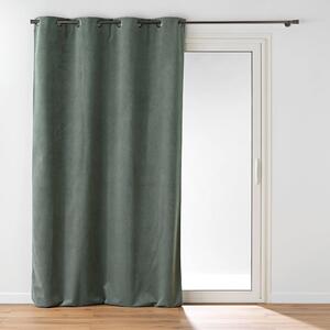 Kaki zelena žametna zavesa 140x260 cm Olympe – douceur d'intérieur
