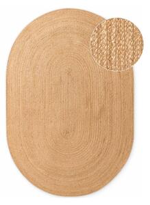 Obojestranska ročno tkana preproga iz jute v naravni barvi 160x230 cm Braided – Hanse Home
