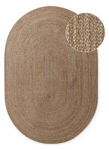 Obojestranska ročno tkana preproga iz jute v temni naravni barvi 160x230 cm Braided – Hanse Home