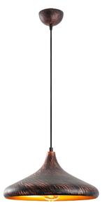 Črna/bakrena viseča svetilka s kovinskim senčilom ø 34 cm Barek – Opviq lights