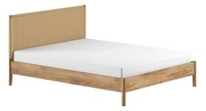 Zakonska postelja iz masivnega hrasta brez letvenega dna 160x200 cm v naravni barvi Olive Rope – Vipack