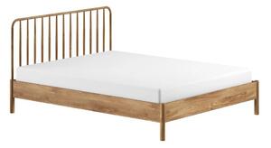 Zakonska postelja iz masivnega hrasta brez letvenega dna 180x200 cm v naravni barvi Olive Spindle – Vipack