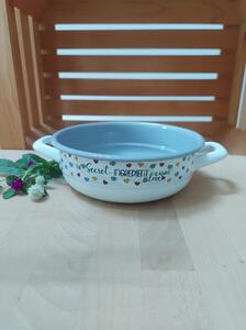 Emajlirana kmečka skleda premera 18 cm