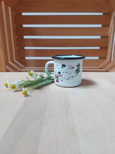 Lonček emajliran mumin bel 7cm