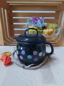 Trebušast lonček pastelne pike 1,3 l