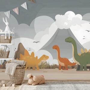 Tapeta pisani dinozavri v pokrajini