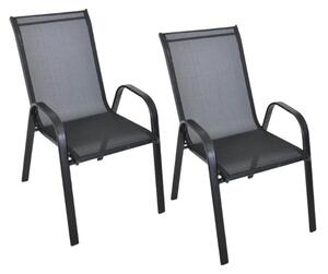 Set 2 kosov vrtnih stolov TAVERNO črna