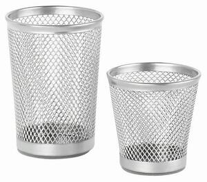 Homezone Set Držal Za Svinčnike Mesh, 2-Delni, Srebrna