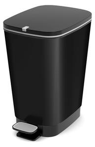 Mat črn plastičen koš za smeti s pedalom 25 l Chic Bin – KIS