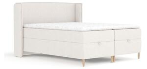 Kremno bela boxspring postelja s prostorom za shranjevanje 160x200 cm Monpelli – Maison de Rêve