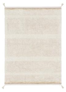 Kremno bela pralna ročno tkana bombažna preproga 140x200 cm Bloom Natural – Lorena Canals