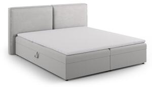 Svetlo siva boxspring postelja s prostorom za shranjevanje 180x200 cm Arendal – Cosmopolitan Design