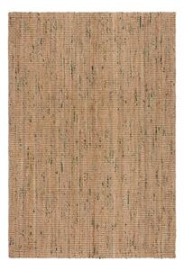 Obojestranska ročno tkana preproga iz jute v naravni in zeleni barvi 120x170 cm Jute Boucle Green – Flair Rugs