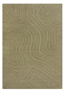 Kaki zelena ročno tkana volnena preproga 120x170 cm Mesmerise Sage – Flair Rugs