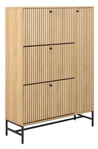 Preklopna omarica za čevlje v hrastovem dekorju v naravni barvi 99x140x35 cm Albany – Actona