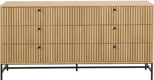 Komoda v hrastovem dekorju v naravni barvi 158x80x40 cm Albany – Actona